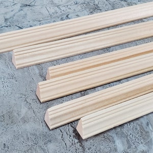 Dollhouse Crown Molding 6 Pieces Thick Ceiling Trim 1/2" wide x 17.75" long Miniature Cornice