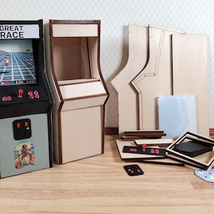 Miniature Arcade Machine DIY KIT Wood 5 1/4