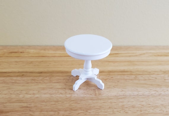 1:12 Dollhouse Vintage Miniature Furniture Model Wavy Side White Coffee Table 