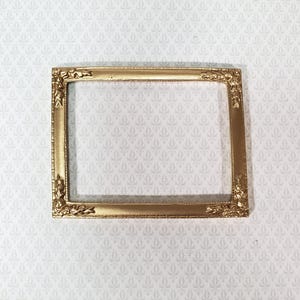 Miniature Picture Frame Gold for Painting 3 1/4" x 2 1/2" 1:12 Scale Dollhouse