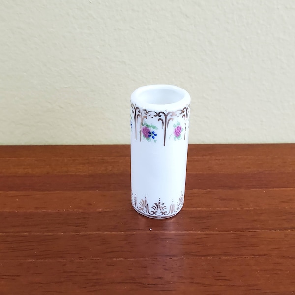 Dollhouse Miniature Umbrella or Cane Stand White Ceramic 1:12 Scale