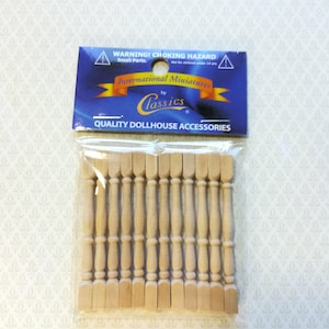 Dollhouse Miniature Spindles Stair Balusters 1:12 Scale 2 7/16" Tall