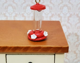 Dollhouse Hummingbird Feeder Fairy Garden 1:12 Scale Miniature Decor