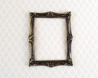 Dollhouse Miniature Picture Frame Metal Antique Bronze for Paintings 1:12 Scale