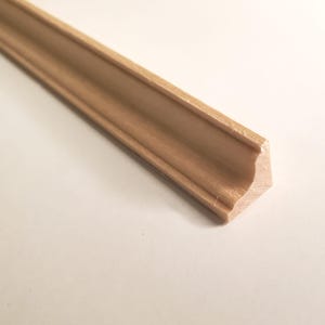 Dollhouse Crown Molding Ceiling Trim 3/8" tall x 18" long 1:12 Scale Unpainted