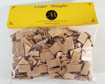 Dollhouse Miniature Shingles Cedar Wood Square 1:12 Scale 500 pieces Alessio 50A