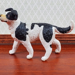 Dollhouse Dog Collie Mixed Breed Pet Standing 1:12 Scale Miniature Animal