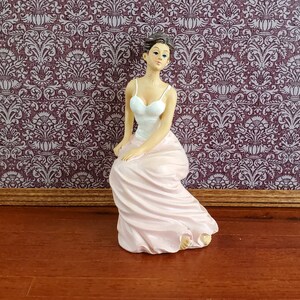 Dollhouse Miniature Seated Victorian Lady in Corset Resin 1:12 Scale SMALL Petite