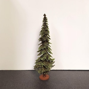 Tall Conifer Evergreen Pine Spruce Tree on Base Scenery 12&quot; Miniature Model RR