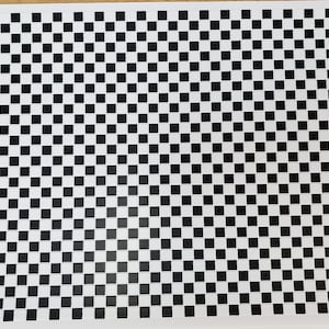 Dollhouse Tile Black & White Squares Vinyl Flooring Embossed Floor 1:12 Scale Miniatures image 1