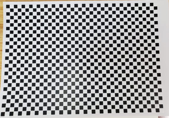 Dollhouse Tile Black & White Squares Vinyl Flooring Embossed Floor 1:12 Scale Miniatures