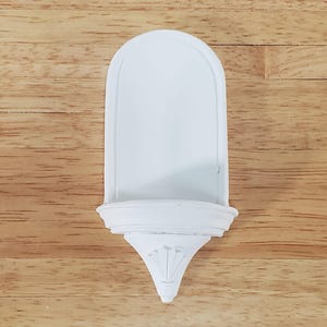 Dollhouse Architectural Wall Niche Shelf 1:12 Scale Cast Resin Flat Back image 2
