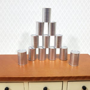Dollhouse Metal Cans Large x12 Grocery Store 1:12 Scale Miniatures #20 Blanks