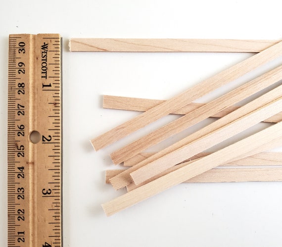 Maple Wood Strips 10 Pieces 1/16 X 1/4 X 6 Long Crafts Models