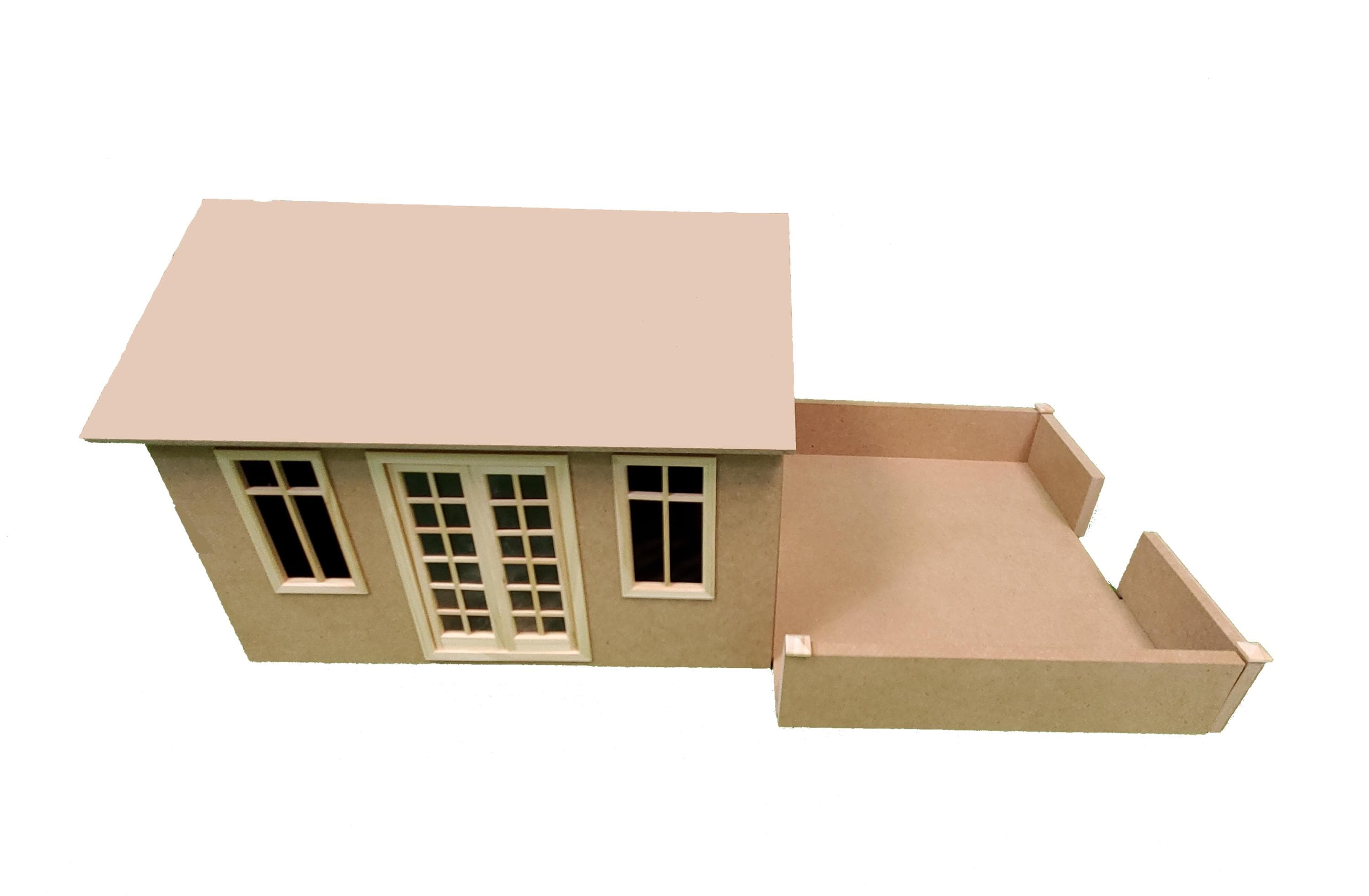 The Garden Pavilion Dollhouse KIT Room Box DIY 1:12 Scale