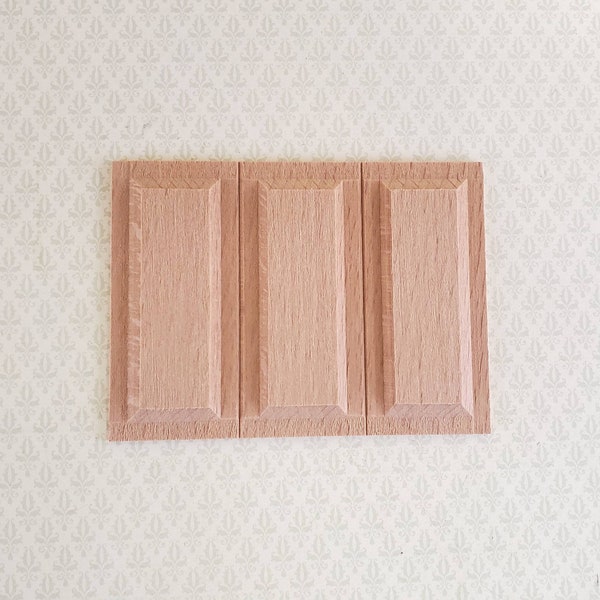 Dollhouse Wainscot Wall Panel Wood Paneling Raised Panels 1:12 Scale Miniatures