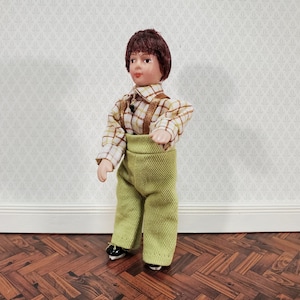 Dollhouse Victorian Boy Son Doll Porcelain Semi-Poseable 1:12 Scale Miniature Family
