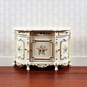 JBM Dollhouse Sideboard Buffet Table Hand Painted 1:12 Scale Miniature Furniture