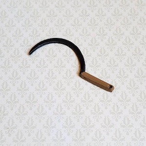 Dollhouse Miniature Sickle Reaping Hook Farm Harvesting Tool 1:12 Scale Metal