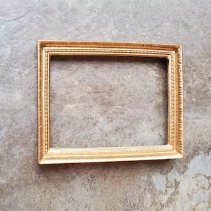 Dollhouse Miniature Picture Frame Large Fancy Gold for Painting 1:12 Scale 72 mm