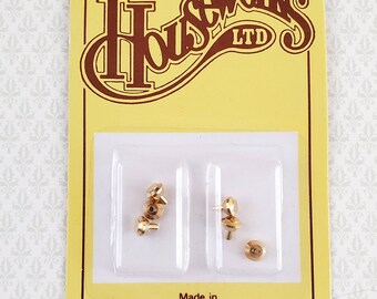 1:12 scale Dollhouse Miniature~Classics Brass Knobs cla05530 set of 6 NIP #72 