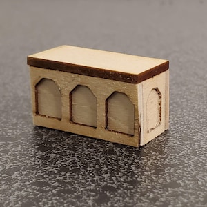 DIY Kit 1:48 Scale Miniature Tudor Treasure Chest Trunk Tiny Gothic Style