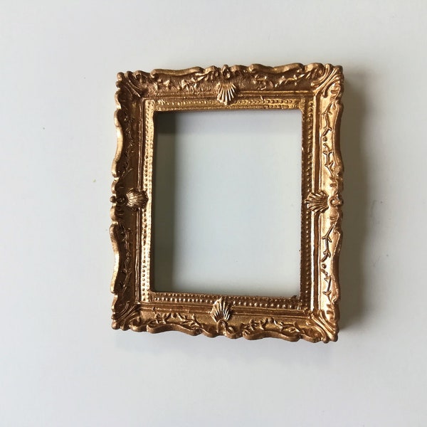 Dollhouse Miniature Picture Frame Large Fancy Gold for Painting 1:12 Scale Accessory