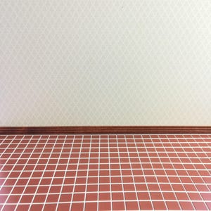 Dollhouse Tile Terra Cotta Square Faux Tile Flooring Embossed 1:12 Scale Miniature
