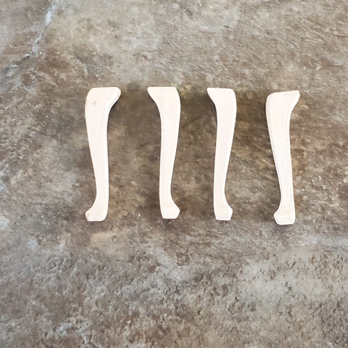 Dollhouse Miniature Wood Table Furniture Legs 4 Pieces 112 Etsy