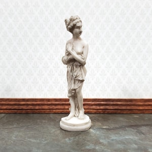 Dollhouse Nude Female Garden Statue Aged Gray Small fairy garden Miniatures image 1