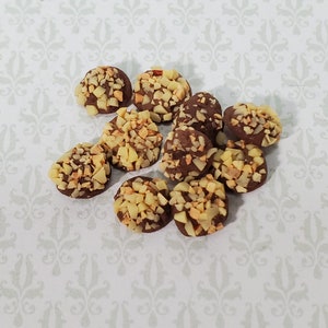 Dollhouse Cookies Set of 10 Chocolate with Nuts 1:12 Scale Miniatures Food Groceries