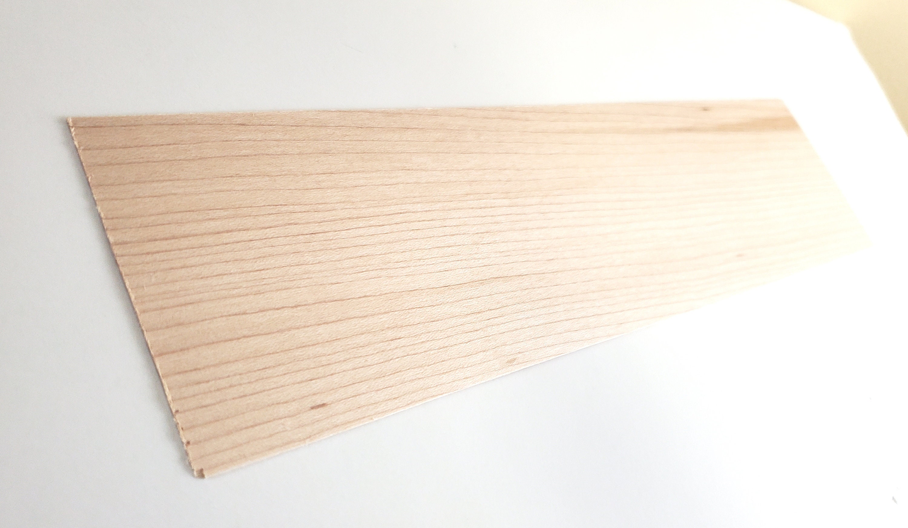 Solid Maple Wood Sheet Plank Thin 1/32 X 3 X 12 Long Veneer Woodworking 