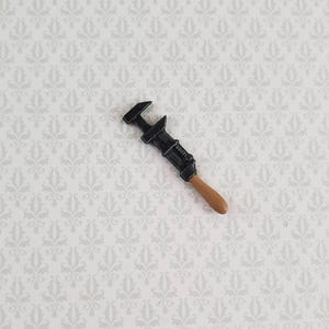 Dollhouse Miniature Monkey Wrench 1:12 Scale Pipe Tool Painted Metal
