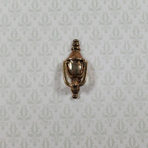 Dollhouse Door Knocker Movable Gold Brass Metal 1:12 Scale Miniature