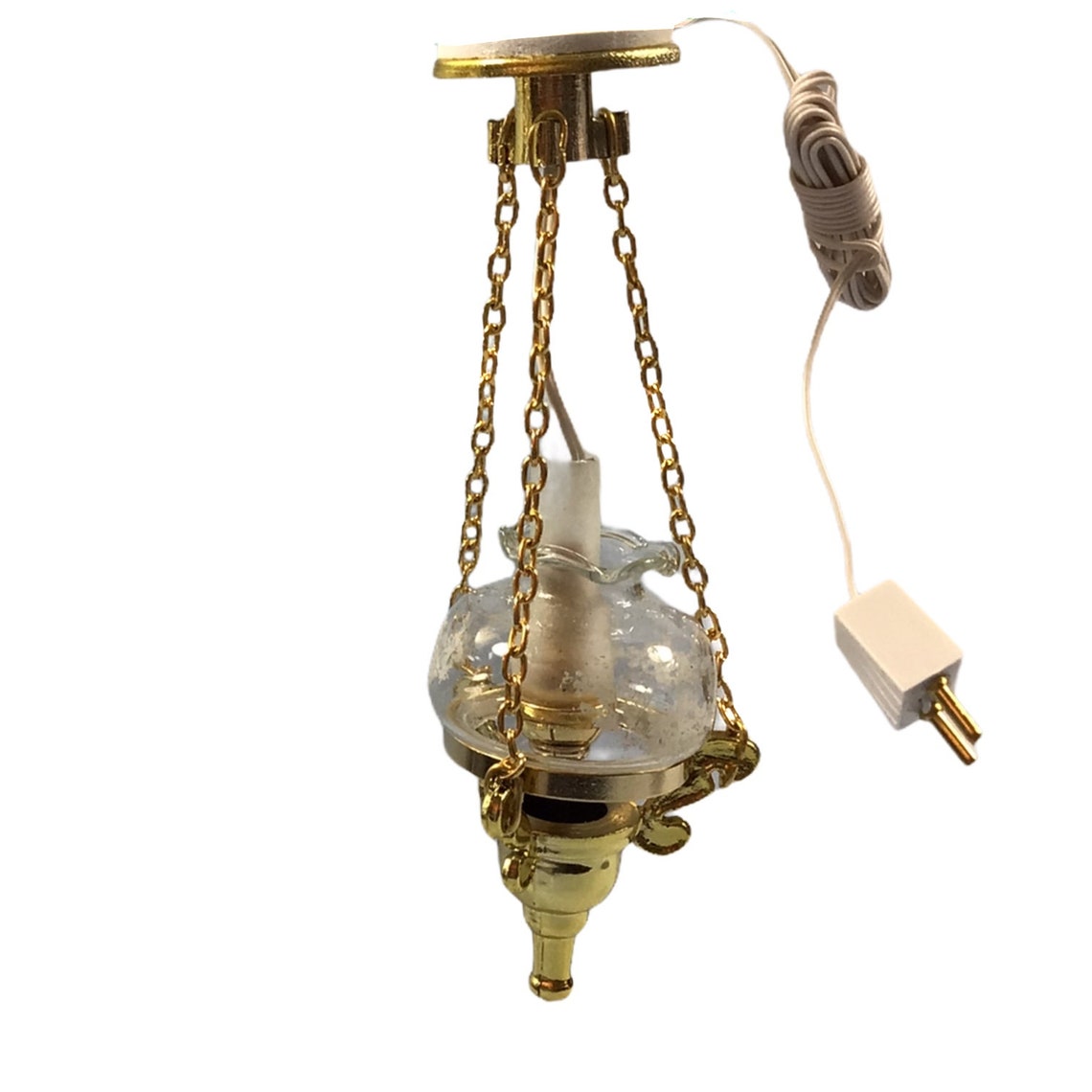 Dollhouse Hanging Oil Lamp 12 Volt Light 112 Miniature Scale Etsy