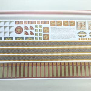Dollhouse Wallpaper Miniature Brodnax Victorian Borders & Decoration 1:12 Scale
