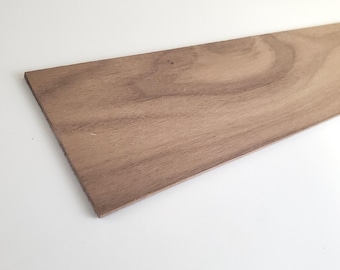 Walnut Wood Sheet Plank 1/8" Thick x 3" Wide x 12" Long Kiln Dried Woodworking