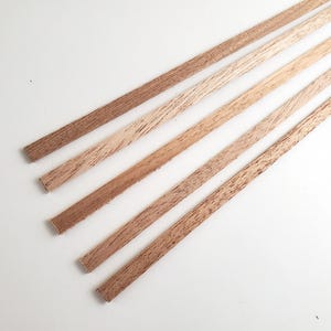 Mahogany Wood Strips 5 Pieces 1/16&quot; x 1/4&quot; x 18&quot; Long Crafts Models Miniatures