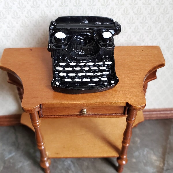 Dollhouse Manual Typewriter Vintage Style Black 1:12 Scale Miniature Accessories