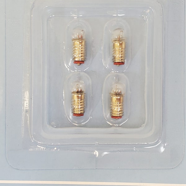 12 Volt Dollhouse Replacement Bulbs Pea Bulb Screw Base Set of 4 Miniatures