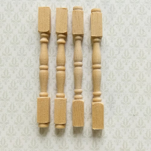 Dollhouse Miniature Wood Table Furniture Legs 4 Pieces 112 Etsy