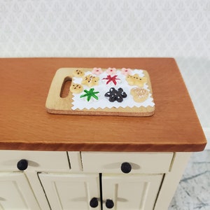 Dollhouse Cookies on a Cutting Board Dessert 1:12 Scale Miniature Food