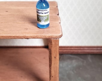 Dollhouse Miniature Mouth Wash Antiseptic Cool Blue 1:12 Scale Modern Medicine