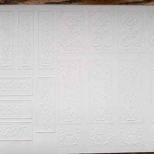 Dollhouse Wall Panels Embossed Textured Foam Board 1:12 Scale Miniature World Model 34932