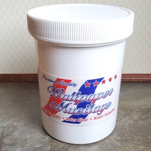 Dollhouse Paste Mucilage for Wallpaper Water Soluble 8 oz Glue