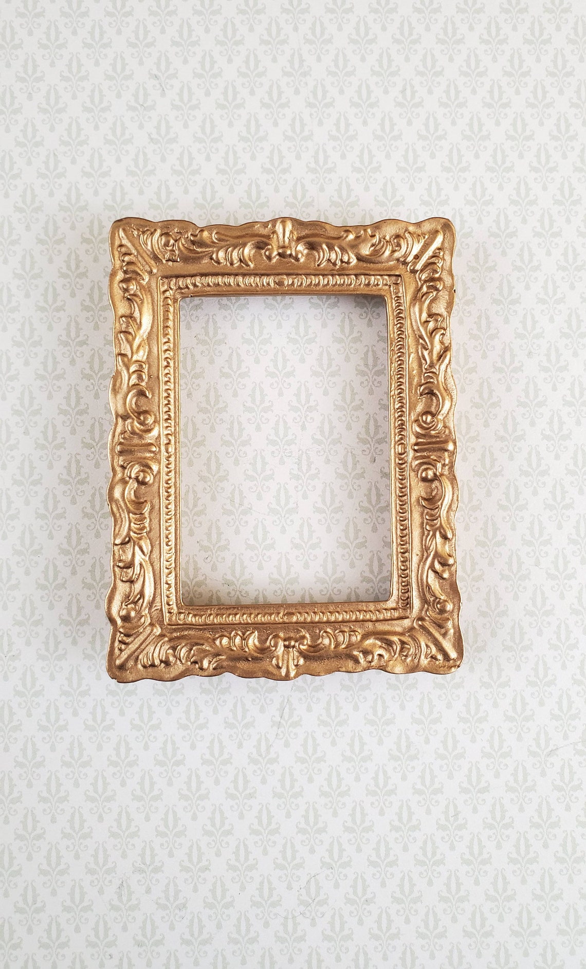 Dollhouse Miniature Picture Frame Fancy Gold 112 Scale 2 Etsy