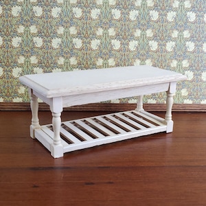 Dollhouse Miniature Large Kitchen Prep Table 1:12 Scale Unfinished Furniture