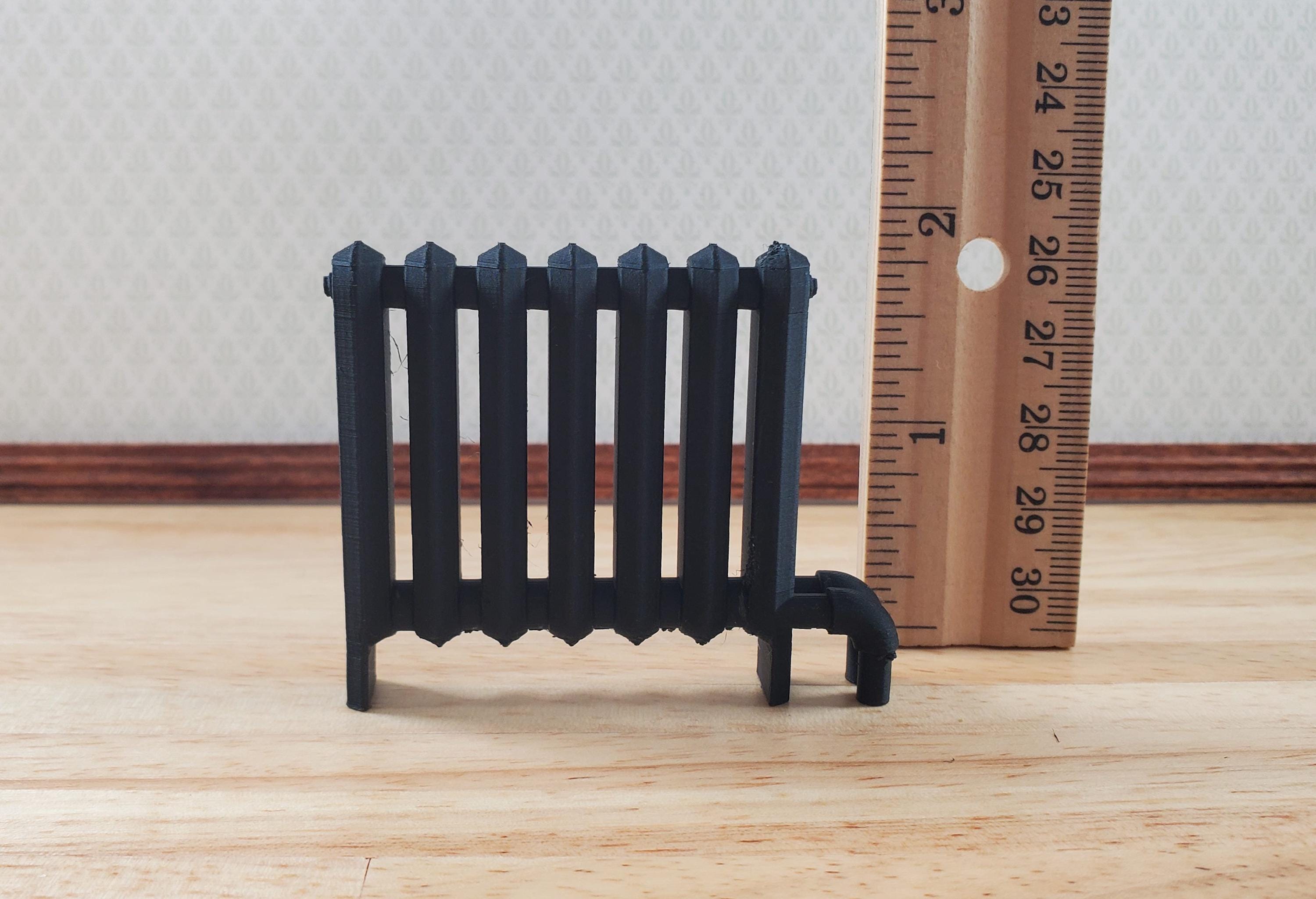 Miniature Radiator Modine Miniature Radiator Black Classic Style 1:12 Scale Prop Dollhouse ...
