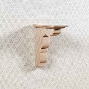 Dollhouse Wood Corbel Bracket Extra Large 1:12 Scale Miniature Architectural