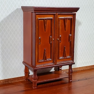 Dollhouse Drinks Cabinet Wine Liquor with 2 Doors 1:12 Scale Miniature Furniture